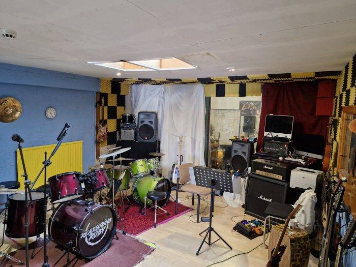 Band room at maunders school of popular music